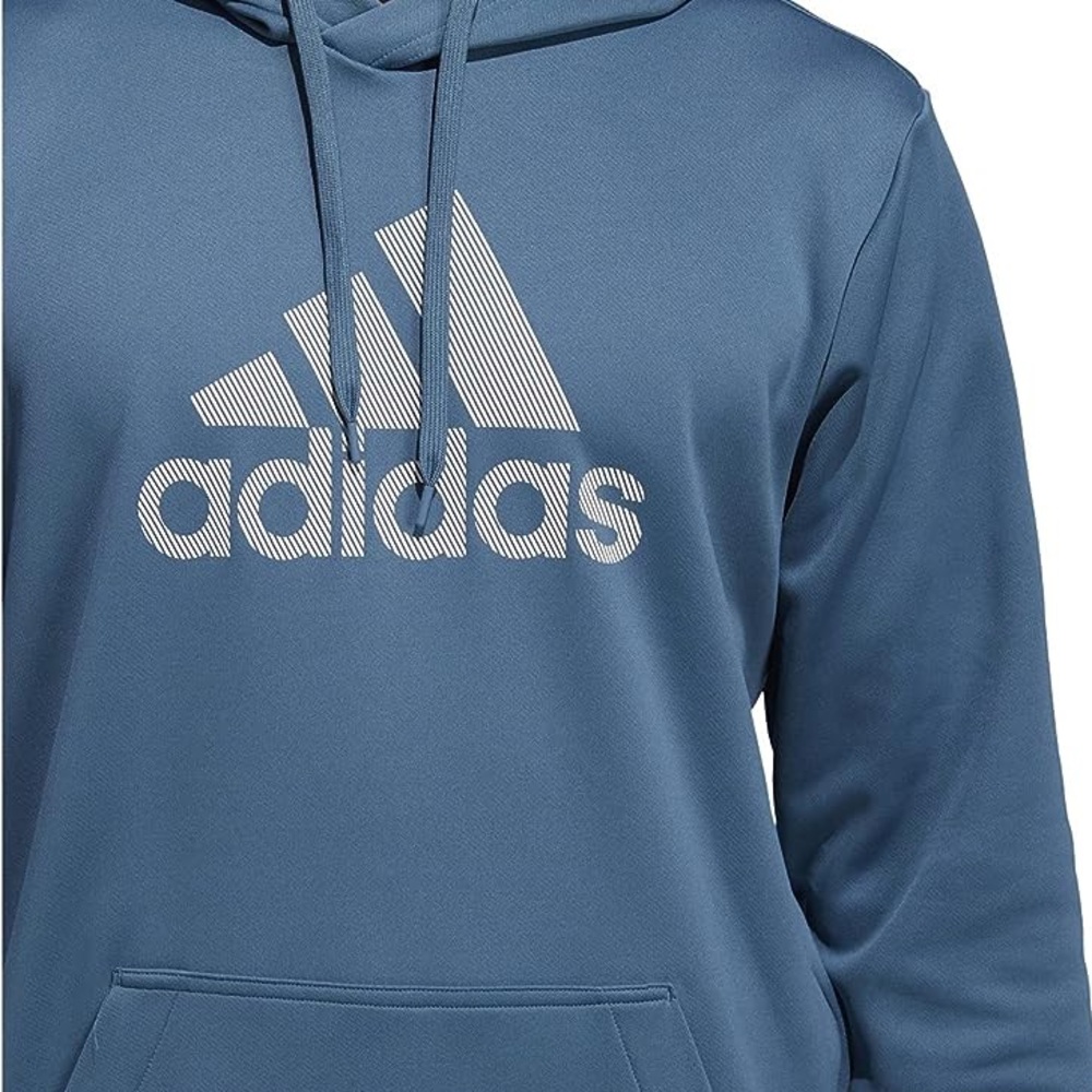 Adidas Moisture absorbing AEROREADY Poolover Hoodie w/Large Graphic Logo sz 2XLT - Picture 3 of 7